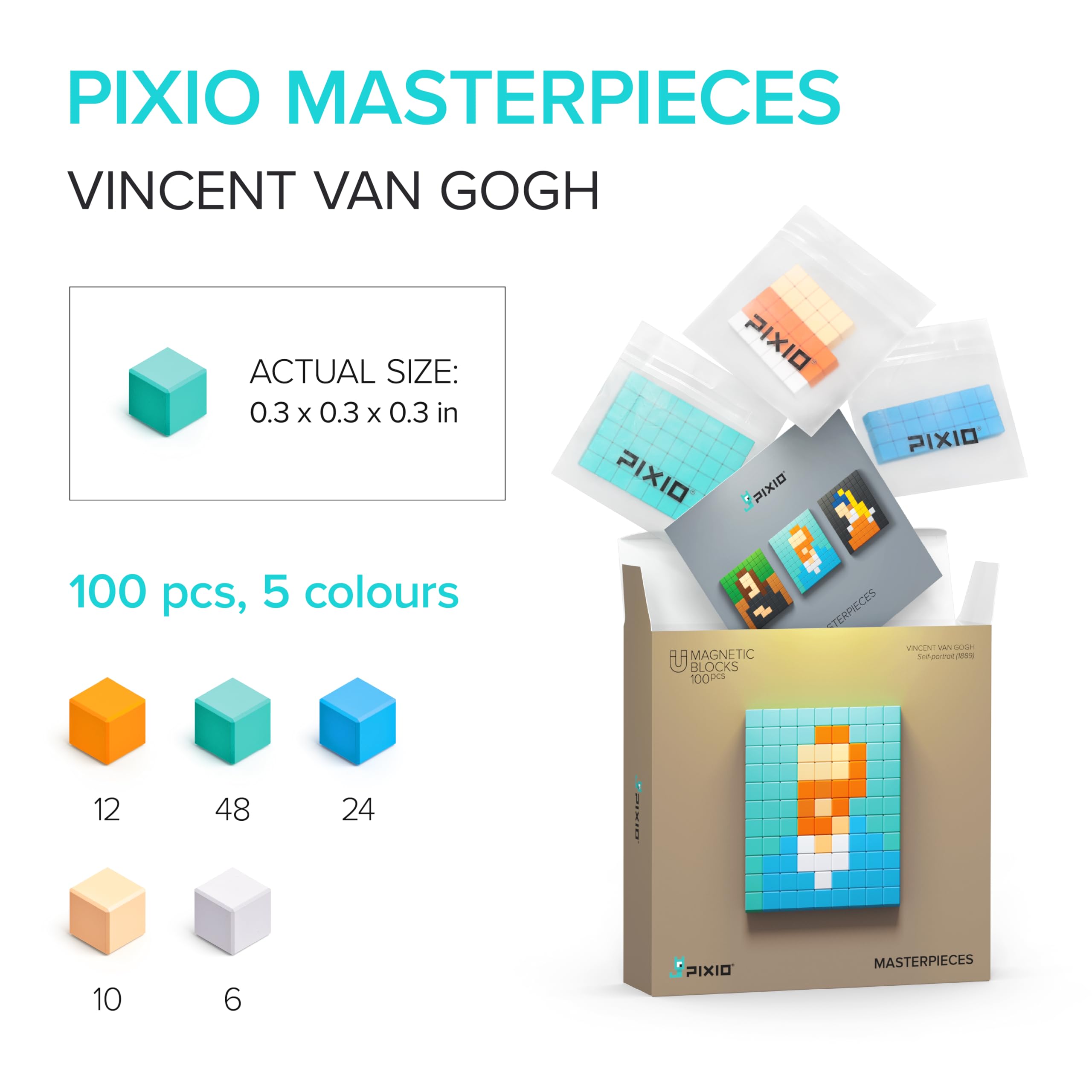 Amazon.com: PIXIO Magnetic Blocks Building Toy in The Pixel Art